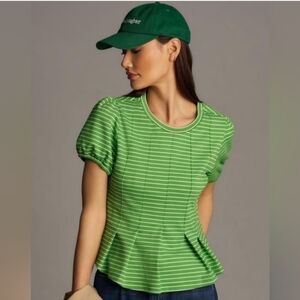 NWOT Maeve Corset Peplum Top